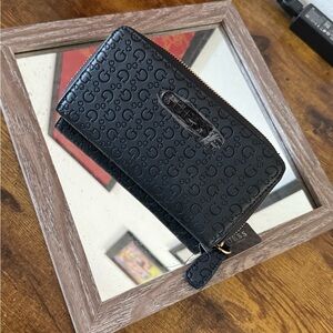 Guess Black Logo Embossed Wallet